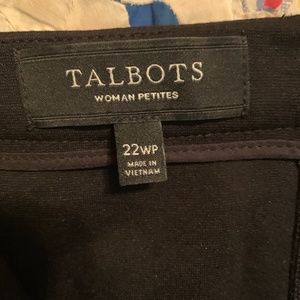 Sleek black plus size petite Talbots skirt